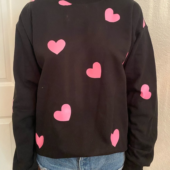 Tops - Pink heart sweatshirt Tops - Pink heart sweatshirt